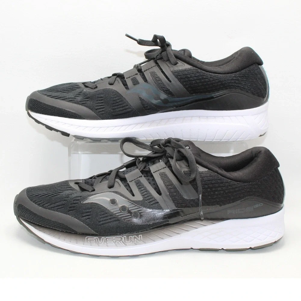 Saucony‎ Ride ISO Mens Running Shoes Black White S20444-2 Size 11.5
